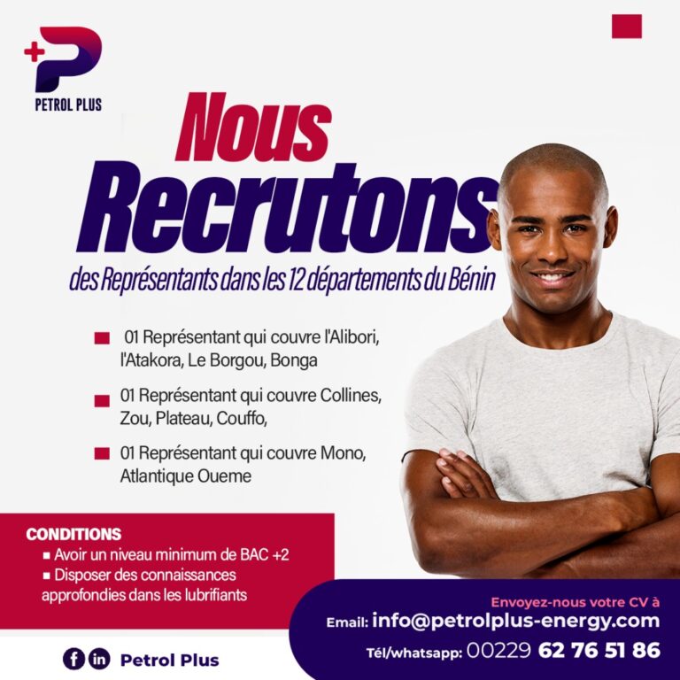 Nous recrutons des distributeurs de Lubrifiants dans les 12 départements du Bénin